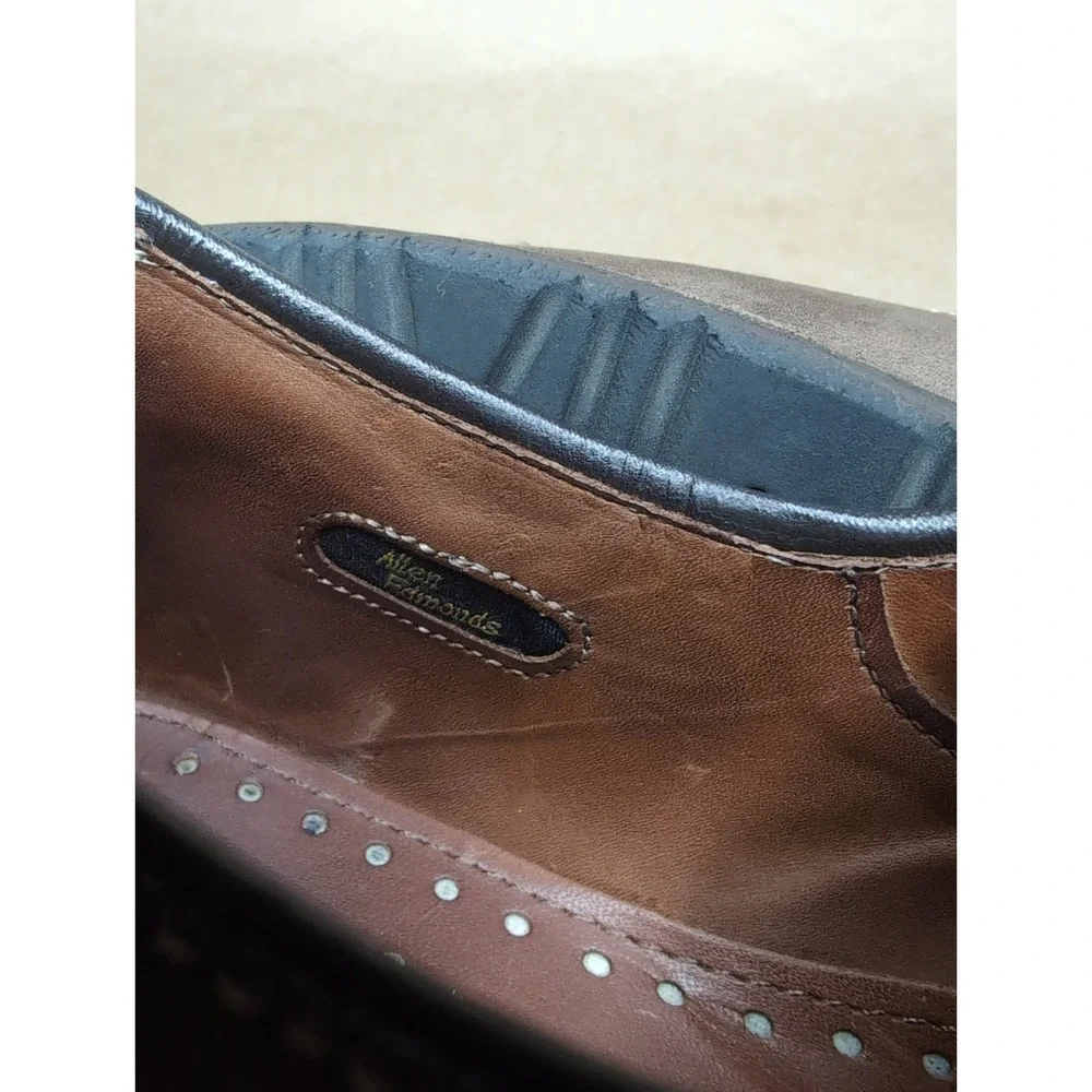 Allen Edmonds Men's 11.5D Berkshire Brown Leather Nubuck Casual Derby Shoes